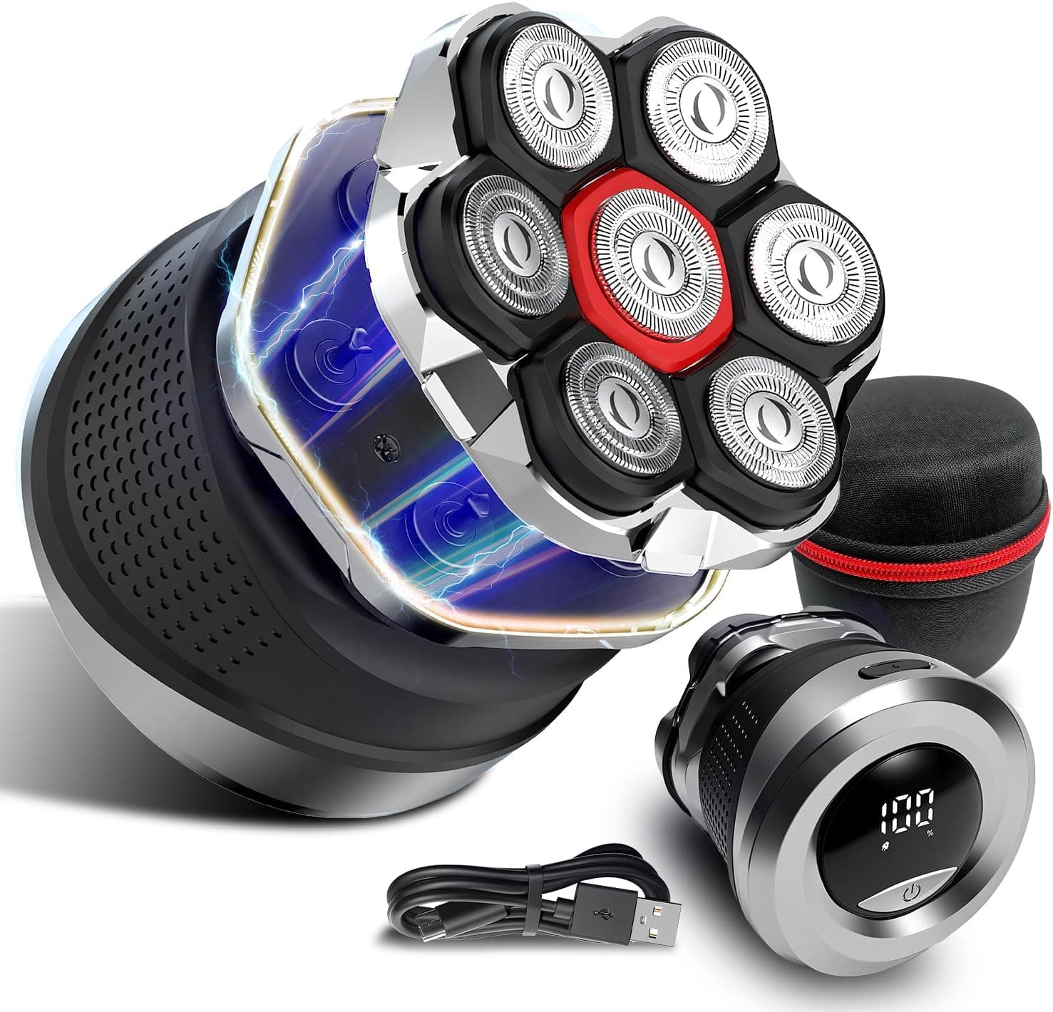 7D Floating Rotary Head Shaver with LED Display, seller photograph