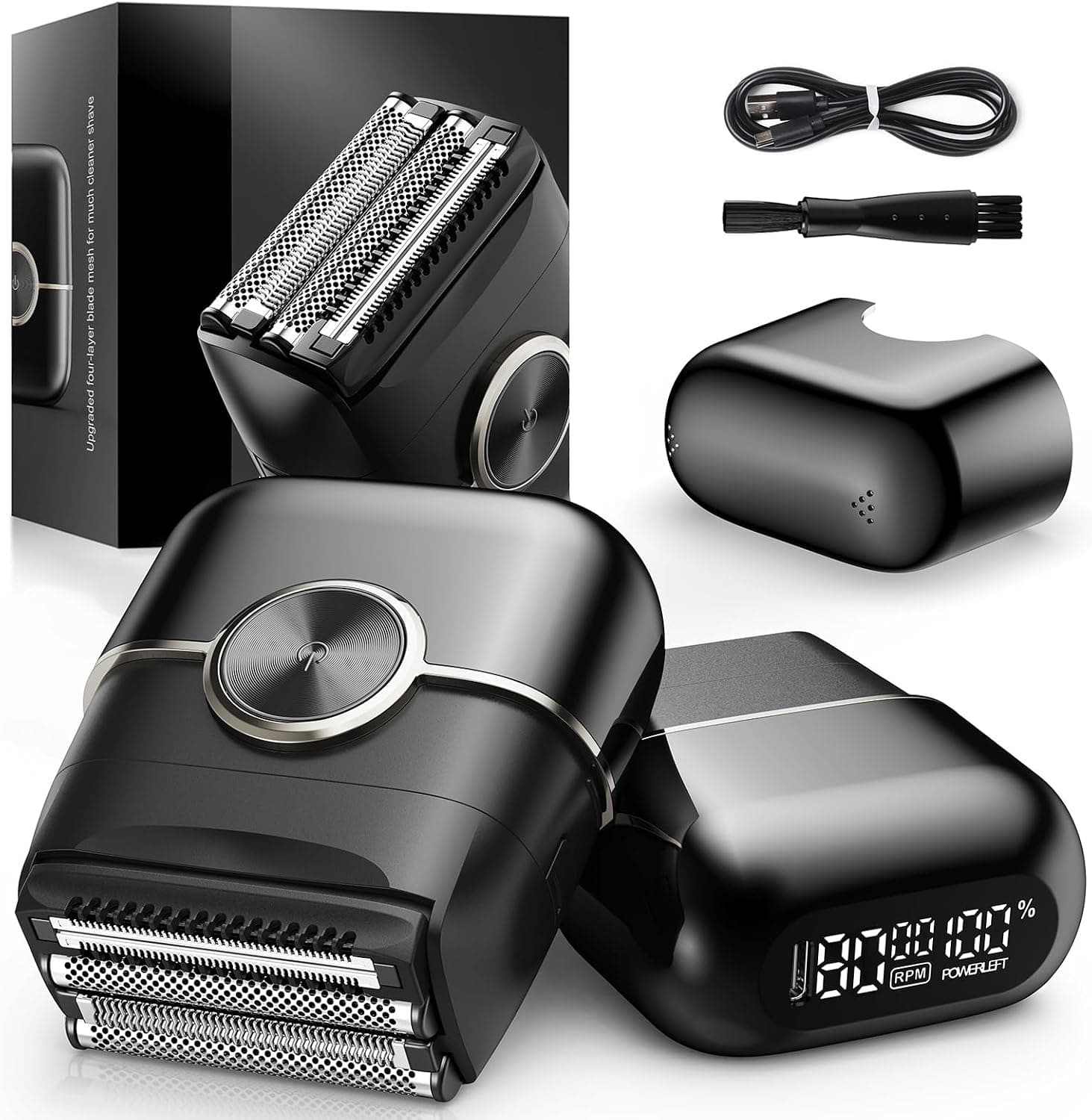 NKTMXY Electric Foil Shaver, 4 Floating Blades, seller photograph
