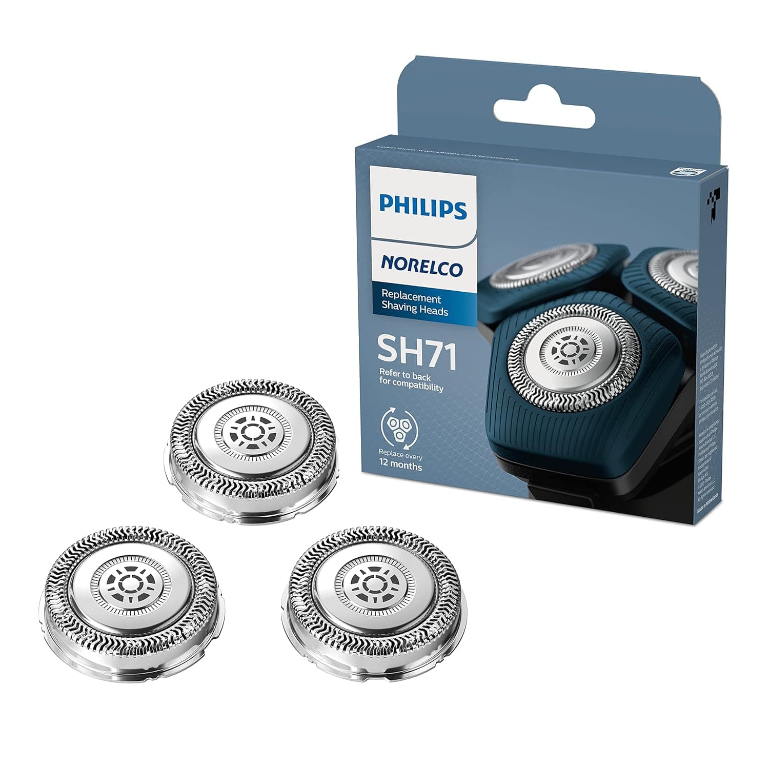 Philips Norelco SH71/52 Replacement Heads, 3 Count, seller photograph